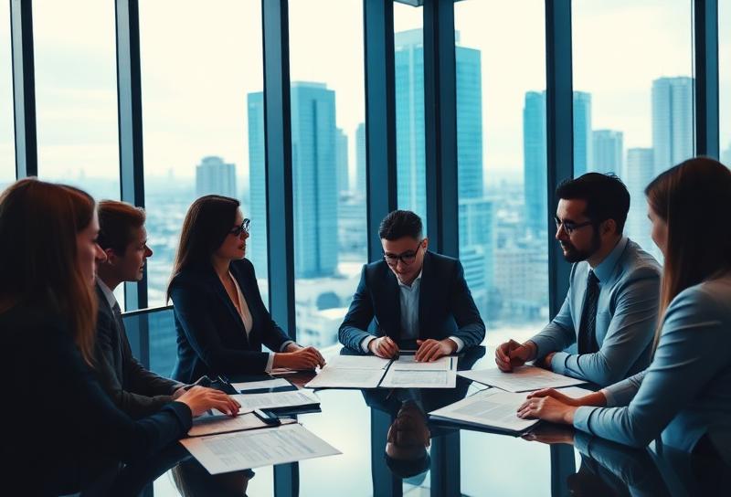Equipo de auditoría reunido con el comité de administración de un condominio
